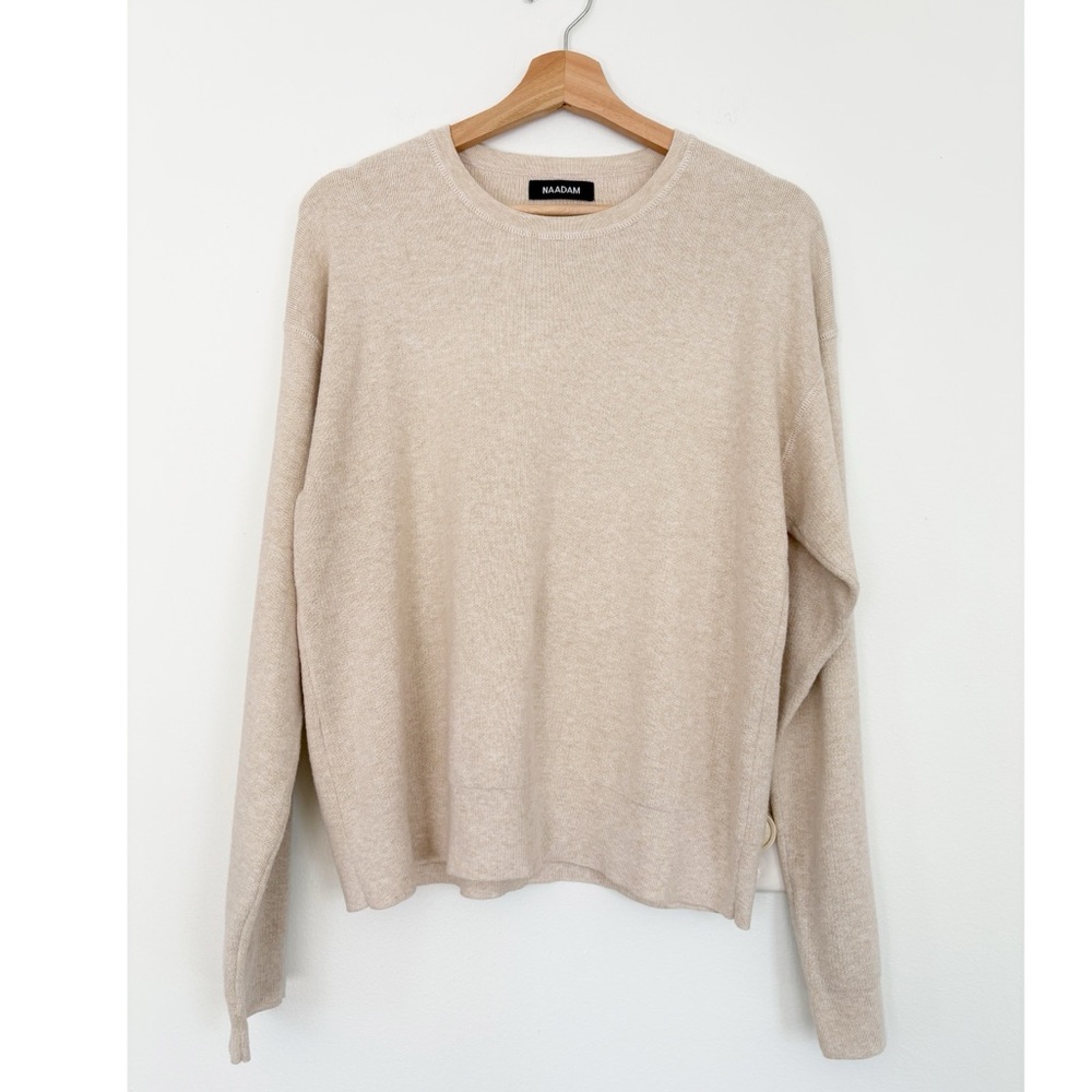 NAADAM || Cafe Cotton Cashmere Sweatshirt‎ Crewneck Beige Cream Medium